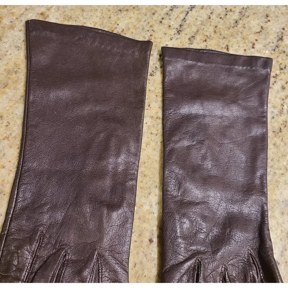 Vintage Womens Size M Brown Soft Leather Formal 10